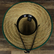 The underside of the New York Jets On Field 2022 Summer Training Straw Hat | New Era OSFM
