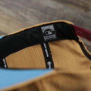 The copperstown tag on the Corduroy Philadelphia Phillies Cooperstown Snapback | 47 Brand Khaki