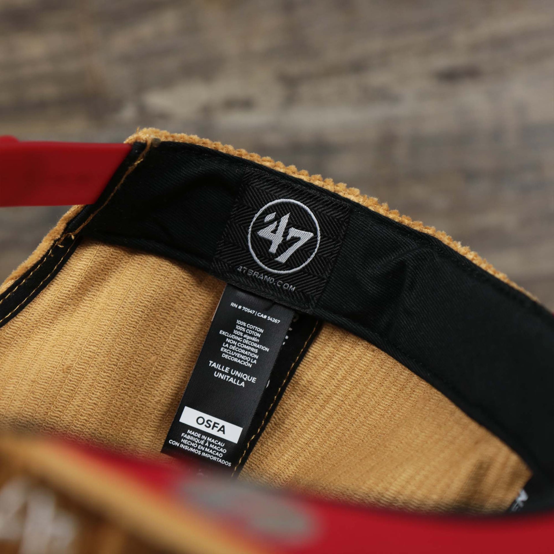 The 47 Brand on the Corduroy Philadelphia Phillies Snapback | 47 Brand Khaki