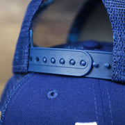 The Royal Blue Adjustable Strap on the Youth Los Angeles Dodgers MLB 2022 All Star Game Mesh Back 9Fifty Snapback Cap | ASG 2022 Royal Blue Trucker Hat