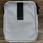 The back of the Essential Nylon Shoulder Bag Streetwear with Mesh Pocket | Official Gray