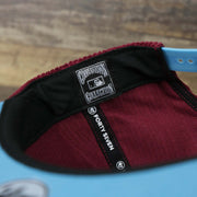 The cooperstown tag on the Corduroy Philadelphia Phillies Cooperstown Snapback | 47 Brand Dark Maroon