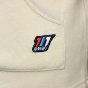 The 717 Logo on the Jacks And Jones Originals Embossed Fleece Moonbeam Pullover Hoodie | Cream Pullover Hoodie