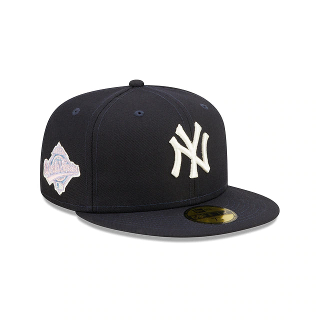 New York Yankees New Era 1952 World Series Champions Pink Undervisor  59FIFTY Fitted Hat - Black