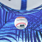 The MLB Sticker on the New York Yankees Metallic All Star Game MLB 2022 Side Patch 9Fifty Mesh Snapback | ASG 2022 Navy Blue Trucker Hat