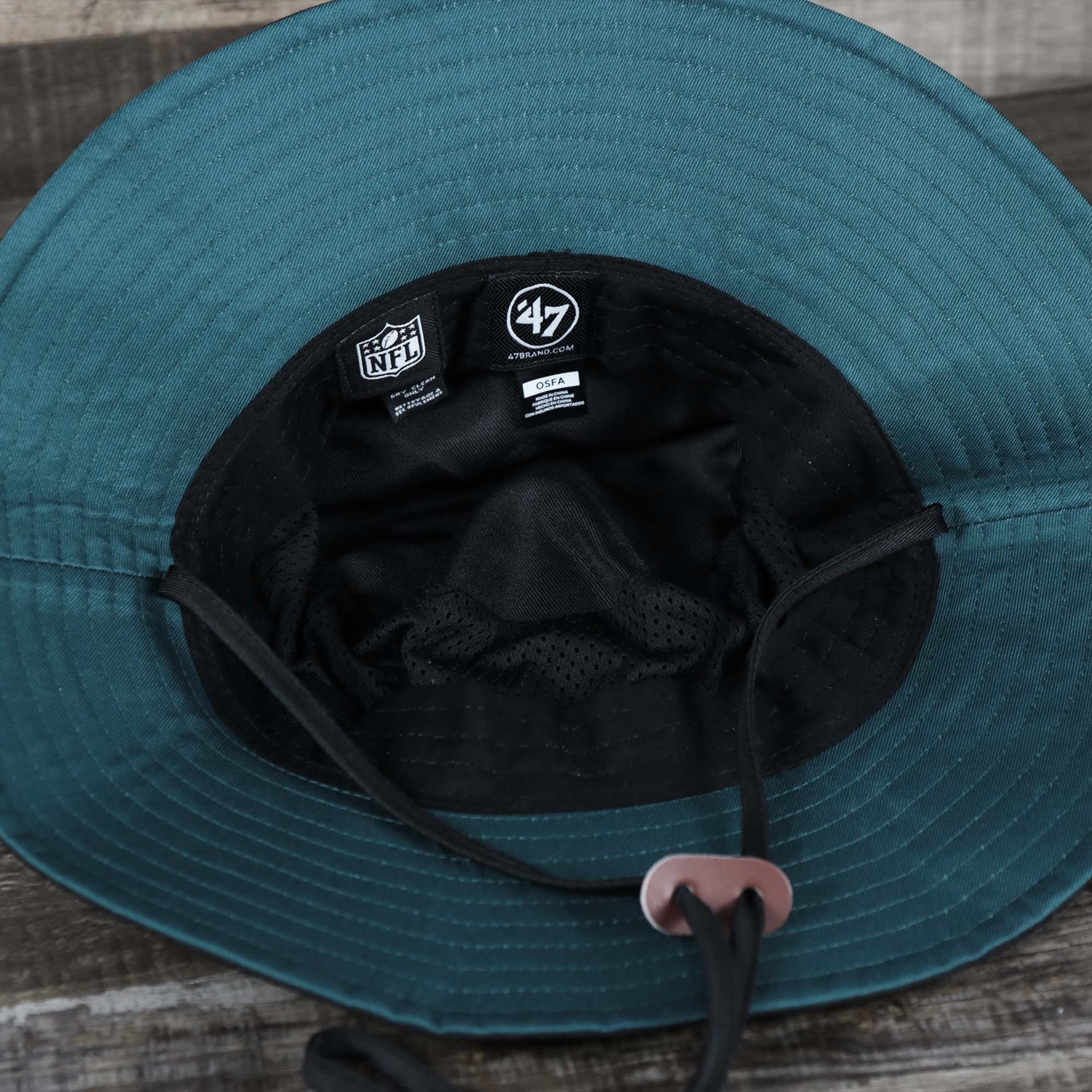 The undervisor of the Philadelphia Eagles Panama Pail Bucket Hat | 47 Brand, Black