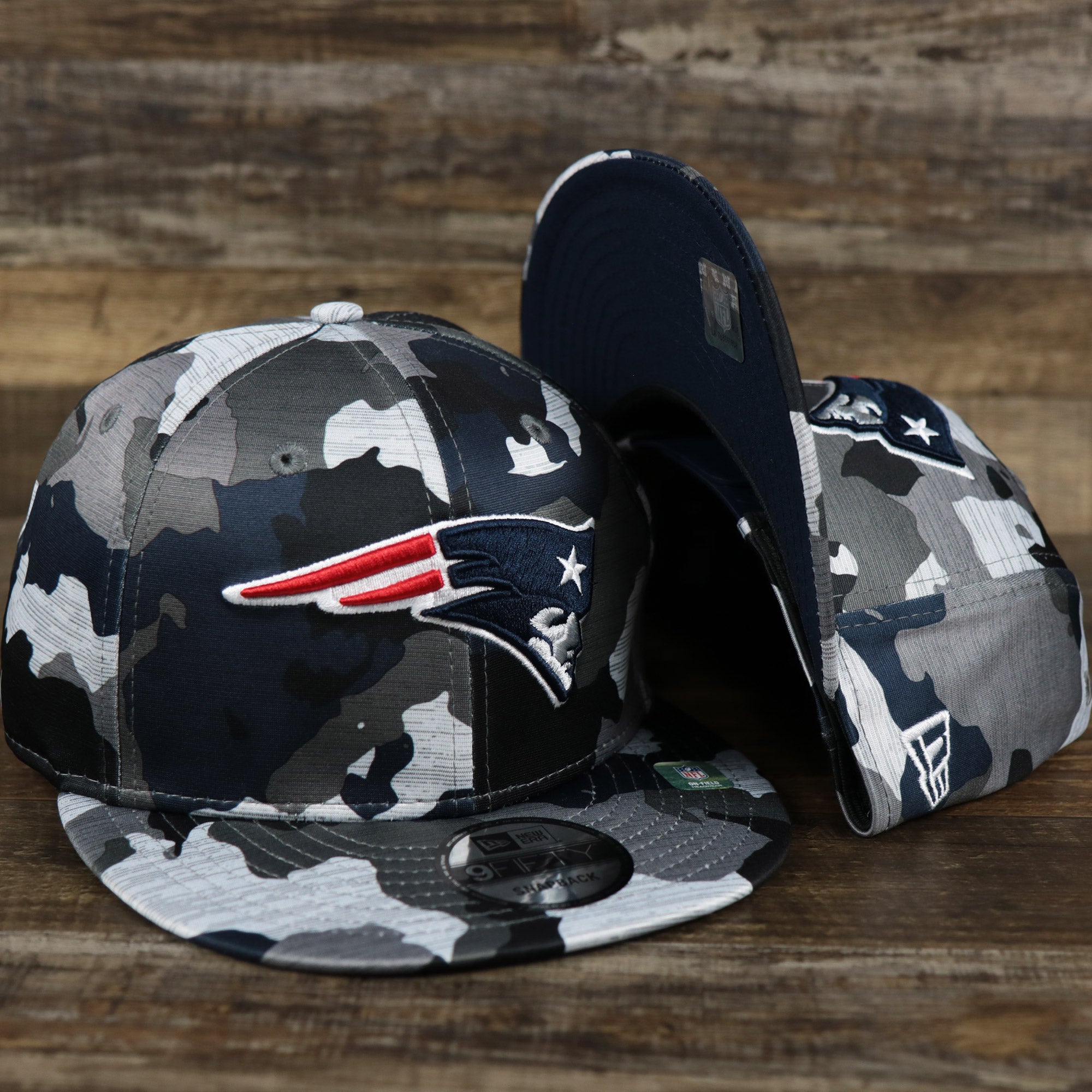 New England Patriots 2022 CAMO NFL TRAINING CAMP BUCKET Hat