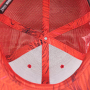 The inside of the New York Yankees Metallic All Star Game MLB 2022 Side Patch 9Fifty Mesh Snapback | ASG 2022 Navy Blue Trucker Hat