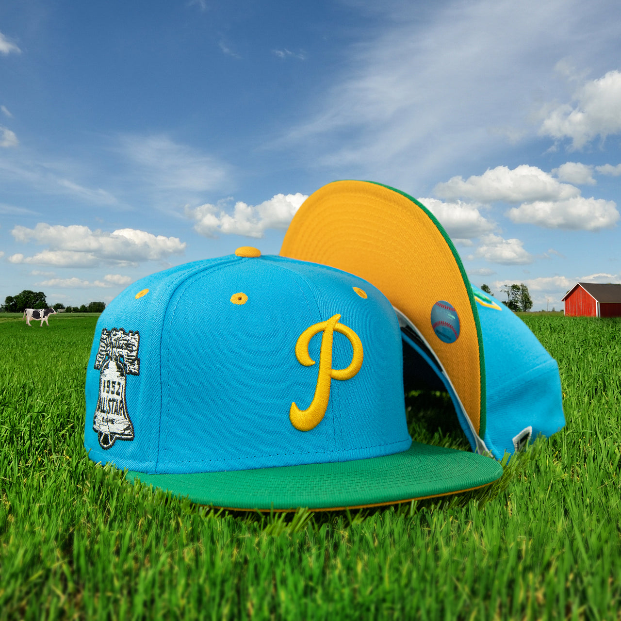 Philadelphia Phillies Cooperstown "Ice Cream Pack" 1952 All Star Game Side Patch 59Fifty Fitted Cap | nohiosafariclub Exclusive