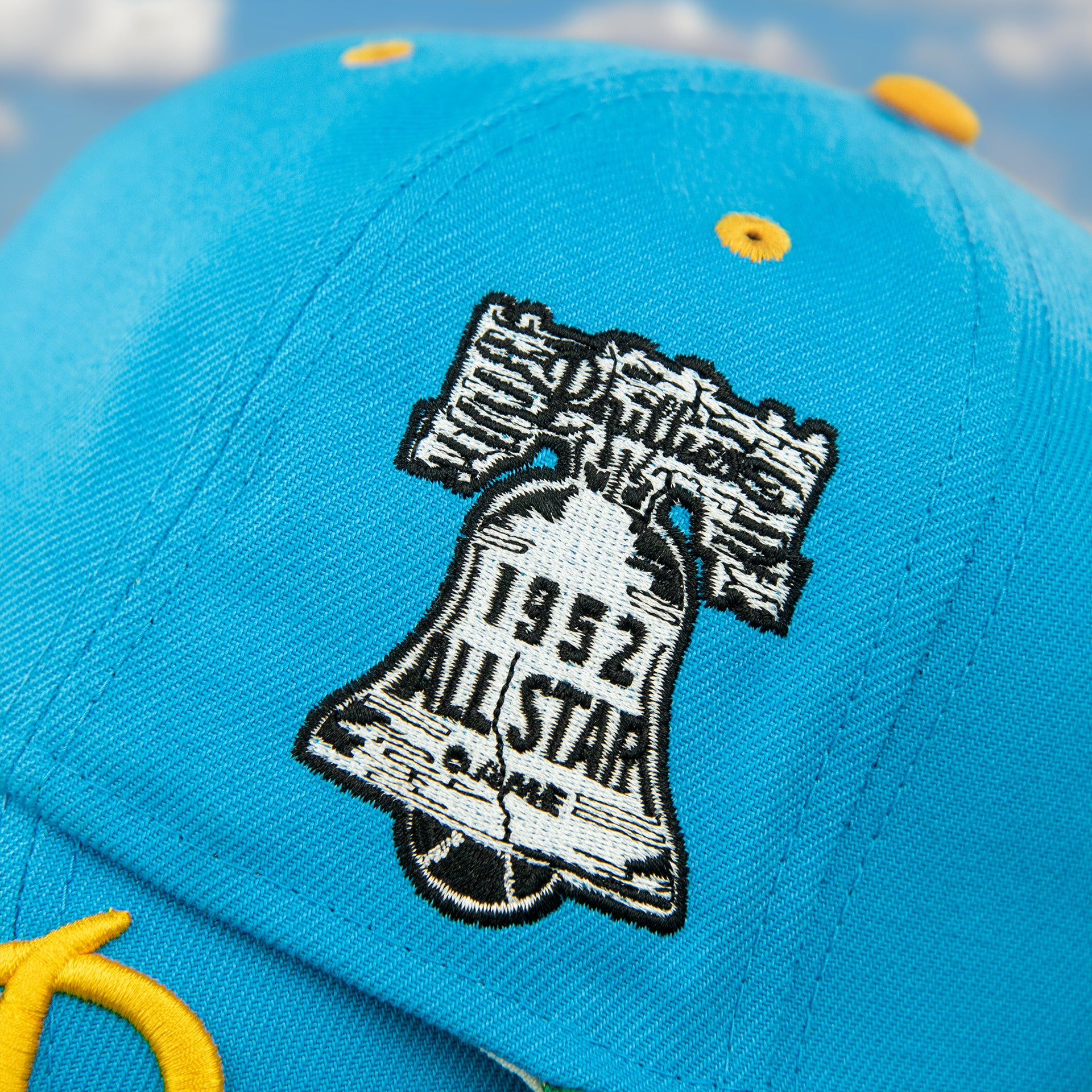 1952 All Star side patch on the Philadelphia Phillies Cooperstown "Ice Cream Pack" 1952 All Star Game Side Patch 59Fifty Fitted Cap | Cap Swag Exclusive