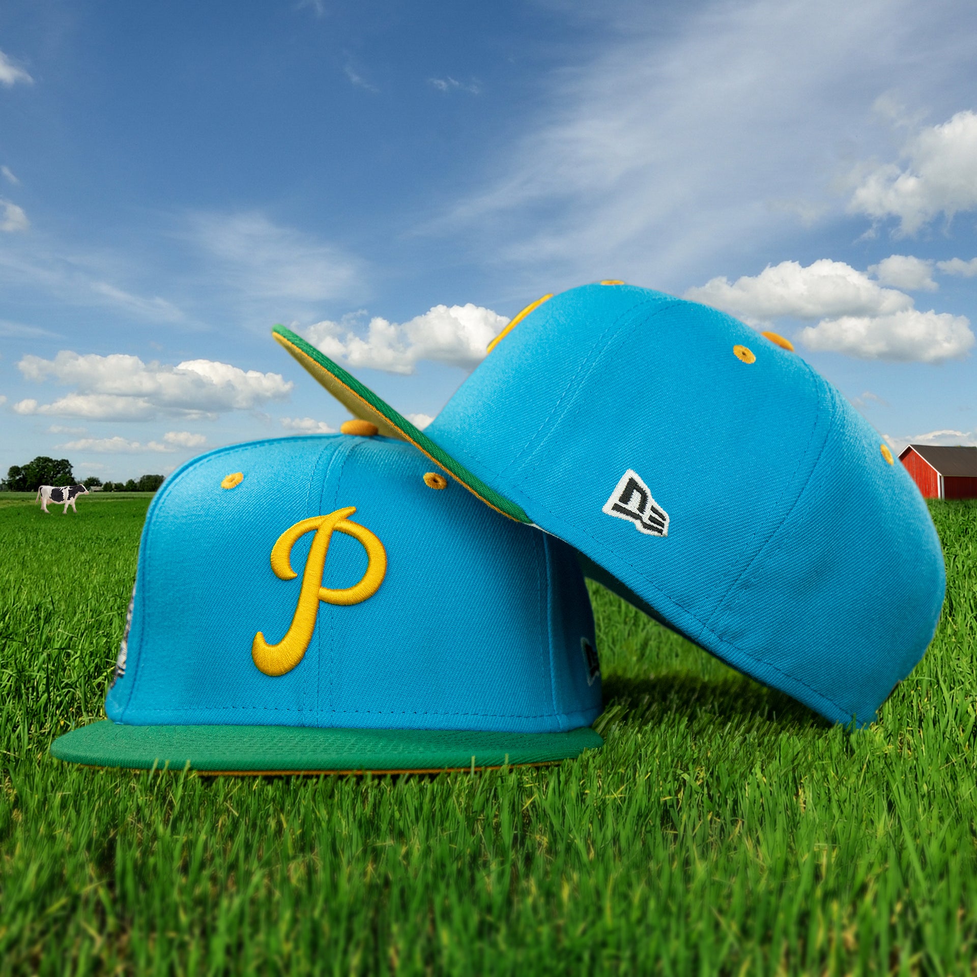 Wearer's left and front of the Philadelphia Phillies Cooperstown "Ice Cream Pack" 1952 All Star Game Side Patch 59Fifty Fitted Cap | Cap Swag Exclusive