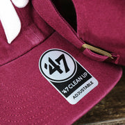 The 47 Brand Clean Up Sticker on the Cooperstown Philadelphia Phillies White Cooperstown Logo Dad Hat | Cardinal Dad Hat