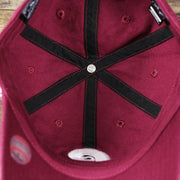 The inside of the Cooperstown Philadelphia Phillies White Cooperstown Logo Dad Hat | Cardinal Dad Hat