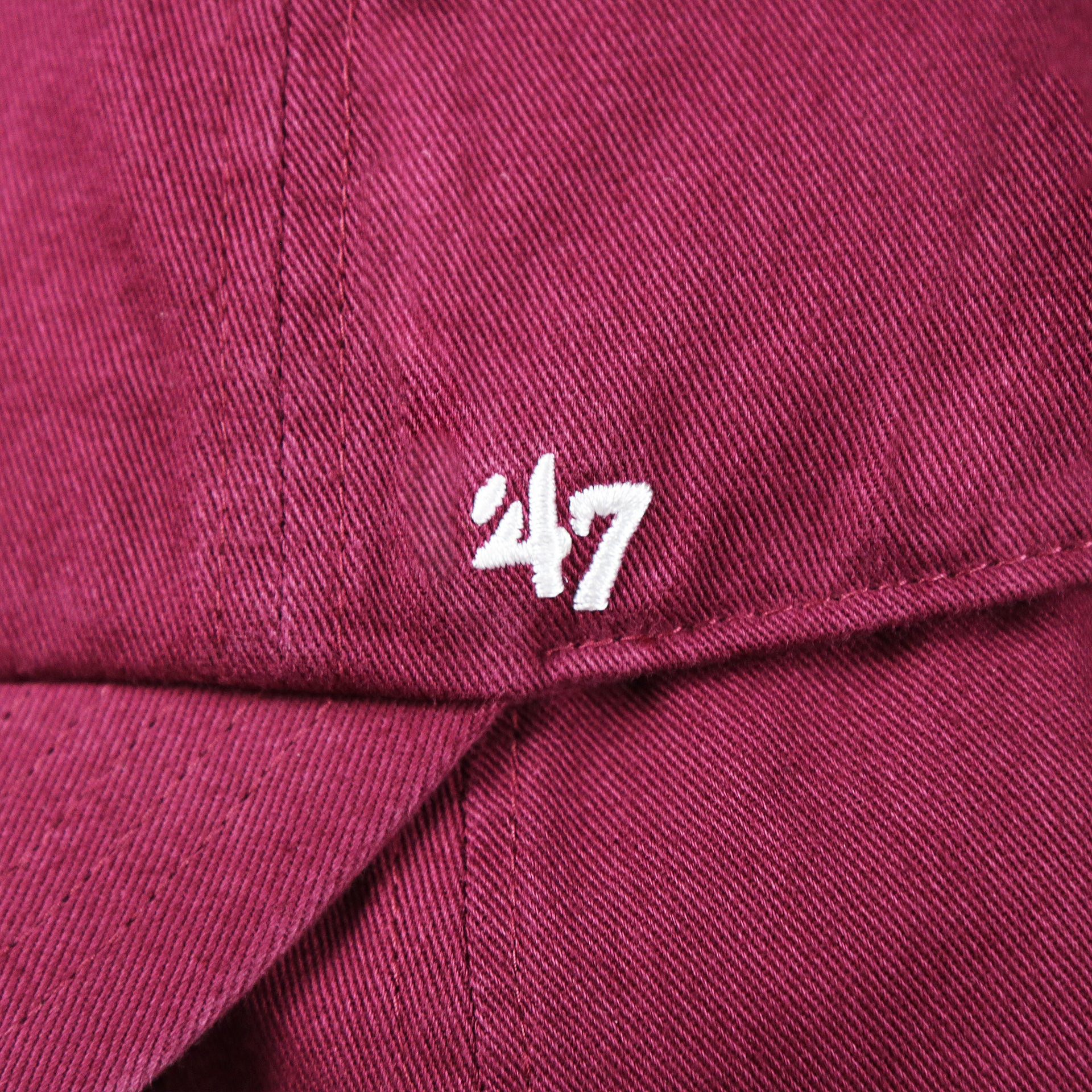 The 47 Brand Logo on the Cooperstown Philadelphia Phillies White Cooperstown Logo Dad Hat | Cardinal Dad Hat