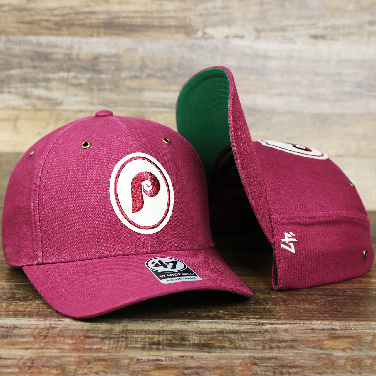 The Cooperstown Philadelphia Phillies Felt Phillies Logo Snapback Hat | Cardinal Snapback Cap