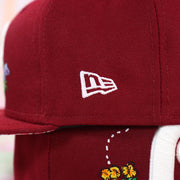 Cooperstown Philadelphia Phillies Floral Print Undervisor Spring Embroidery 59Fifty Fitted Cap | Maroon 59Fifty Cap