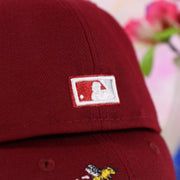 Cooperstown Philadelphia Phillies Floral Print Undervisor Spring Embroidery 59Fifty Fitted Cap | Maroon 59Fifty Cap