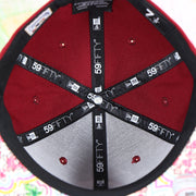 Cooperstown Philadelphia Phillies Floral Print Undervisor Spring Embroidery 59Fifty Fitted Cap | Maroon 59Fifty Cap