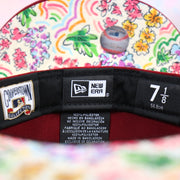 Cooperstown Philadelphia Phillies Floral Print Undervisor Spring Embroidery 59Fifty Fitted Cap | Maroon 59Fifty Cap