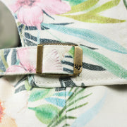 The 47 Brand Metallic Buckle on the Women’s Philadelphia Phillies Floral Print Gray Bottom Dad Hat | White Dad Hat