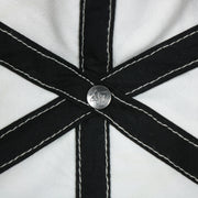 The 47 Brand Engraved Button on the Women’s Philadelphia Phillies Floral Print Gray Bottom Dad Hat | White Dad Hat