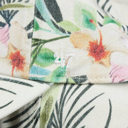 The 47 Brand Logo on the Women’s Philadelphia Phillies Floral Print Gray Bottom Dad Hat | White Dad Hat