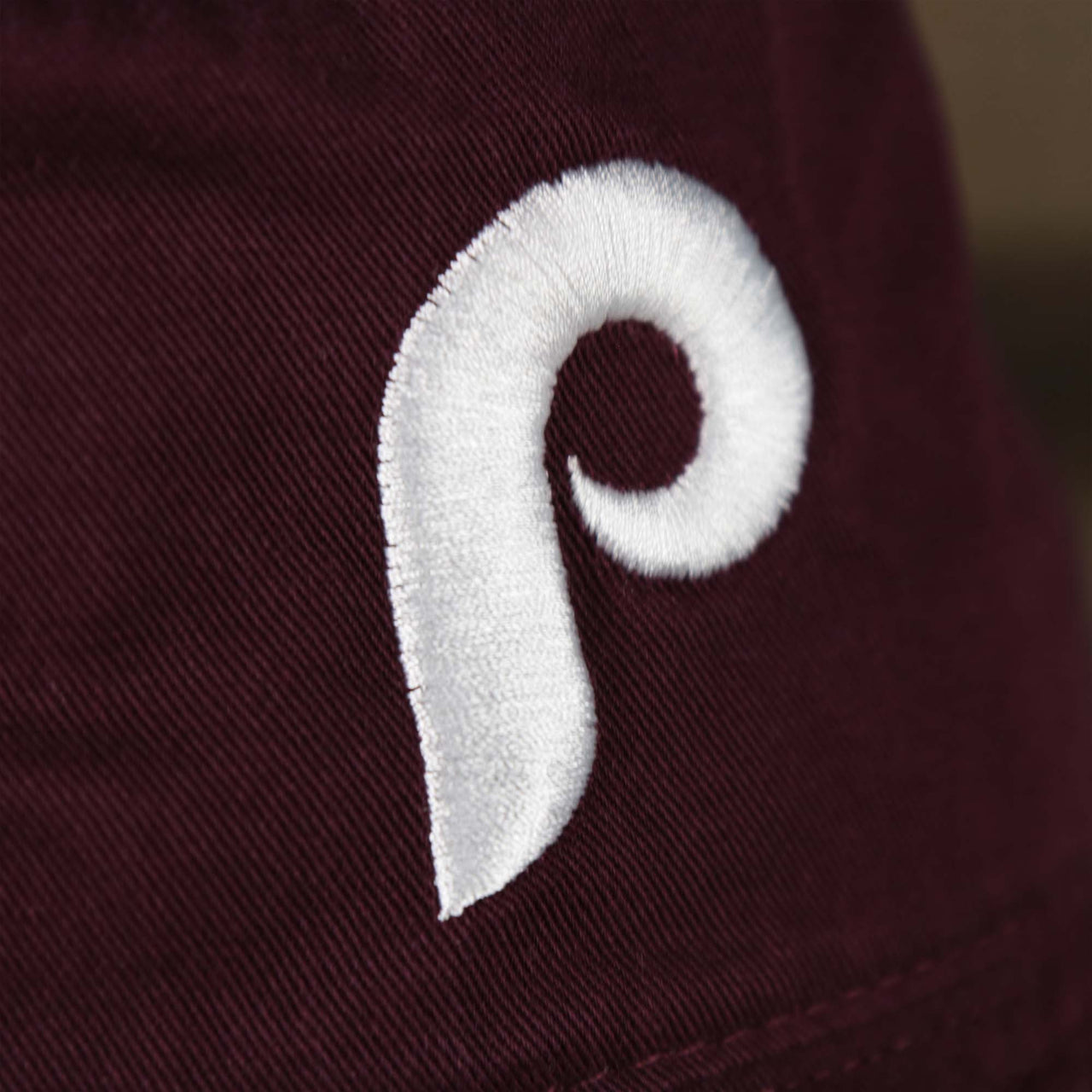 The Cooperstown Philadelphia Phillies Vintage Bucket Hat | 47 Brand, Dark Maroon