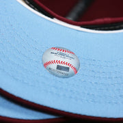 The MLB Sticker on the Philadelphia Quakers Cooperstown 1980 World Series Retro Philadelphia Phillies 59Fifty Fitted Cap | New Era Cardinal