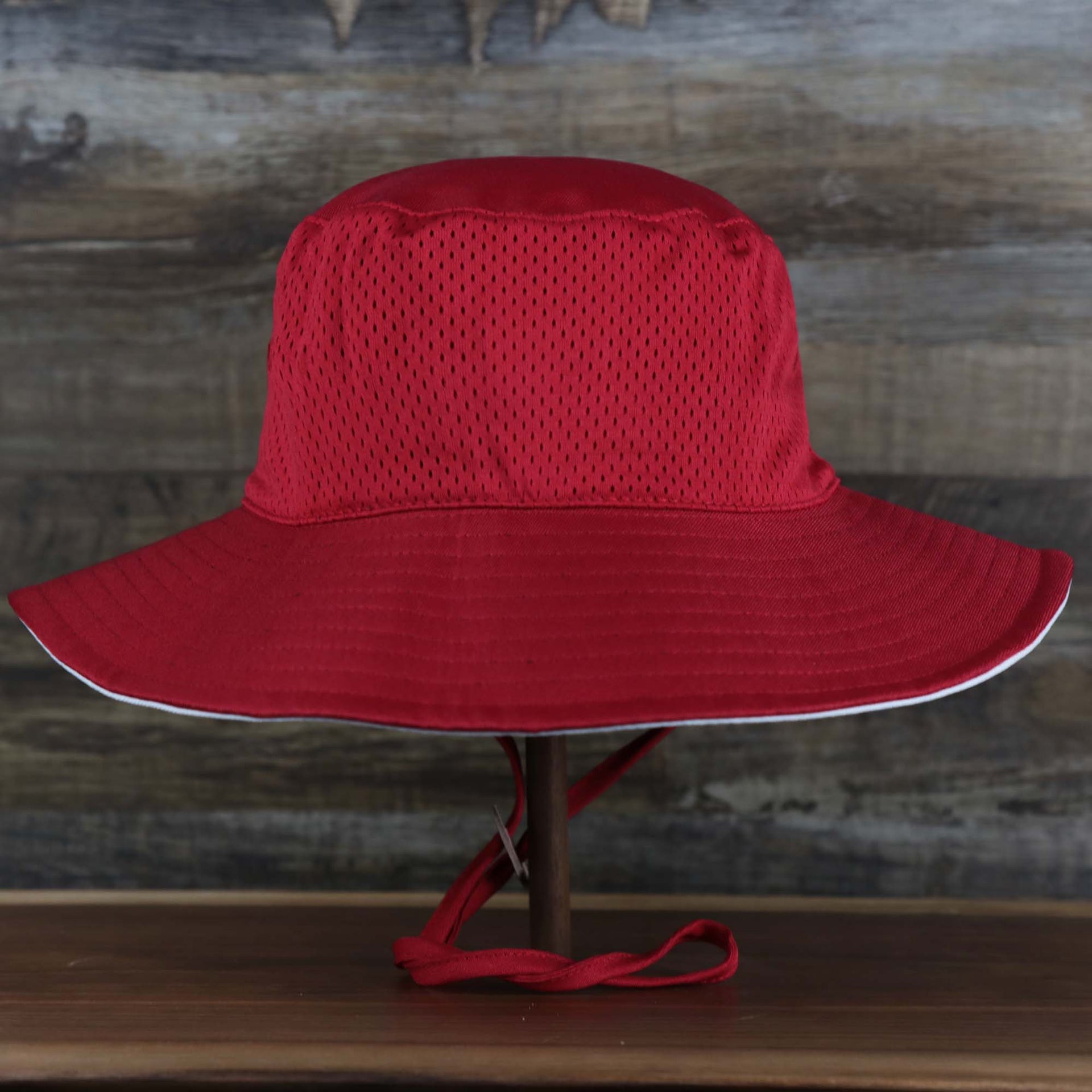 The backside of the Philadelphia Phillies Panama Pail Fightin Phils Bucket Hat | 47 Brand, Red