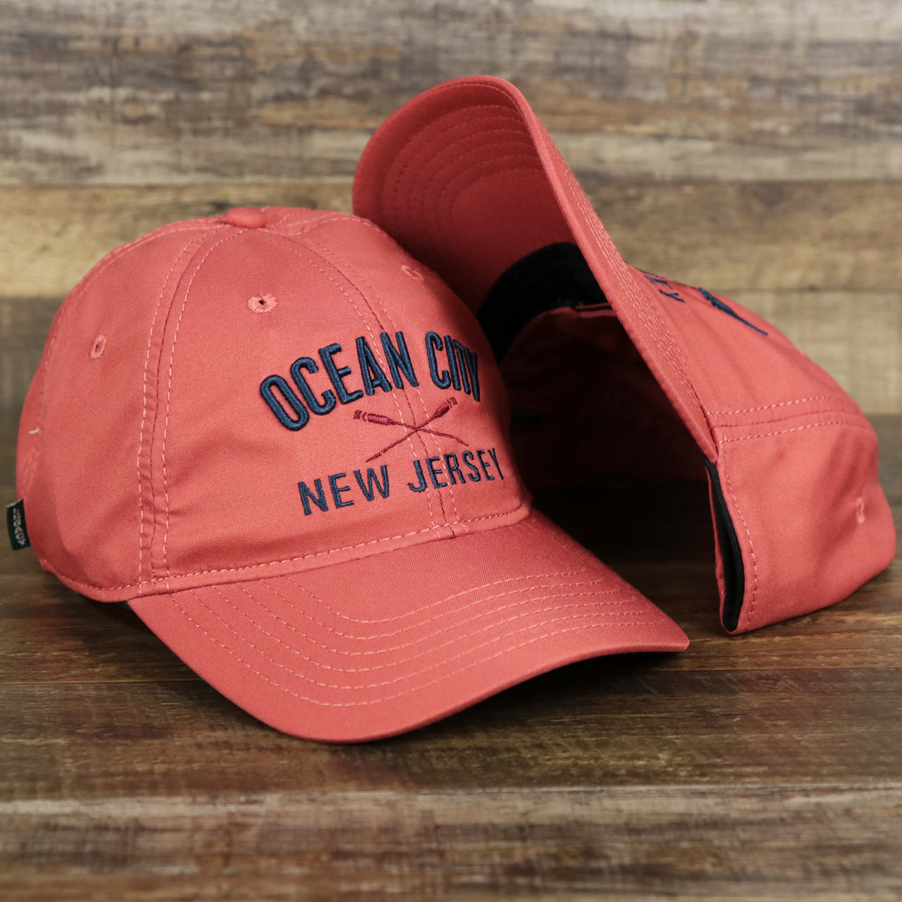 Ocean City New Jersey Boat Oars Dad Hat | League Legacy Red
