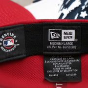 The New Era Tag on the Philadelphia Phillies 2022 4th of July Stars And Stripes 39Thirty | New Era Navy OSFM