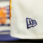 The New Era on the Phoenix Suns NBA 2022 Draft Gray Bottom 9Fifty Snapback | New Era Cream/Purple