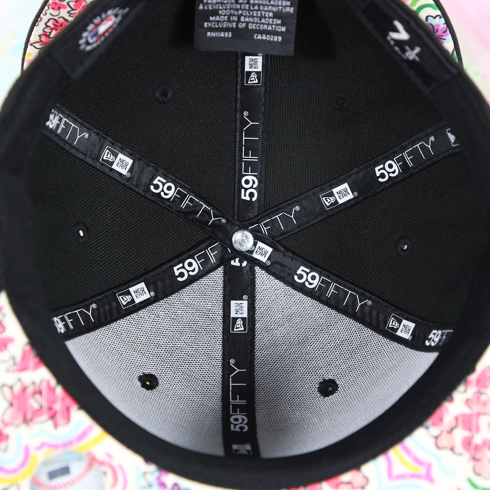 Chicago White Sox Floral Print Undervisor Spring Embroidery 59Fifty Fitted Cap | Black 59Fifty Cap