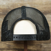 The backside of the Chicago White Sox Metallic All Star Game MLB 2022 Side Patch 9Fifty Mesh Snapback | ASG 2022 Black Trucker Hat