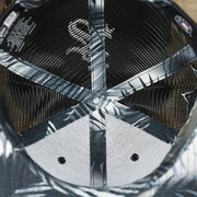 The inside of the Chicago White Sox Metallic All Star Game MLB 2022 Side Patch 9Fifty Mesh Snapback | ASG 2022 Black Trucker Hat