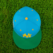 Top down view of the New York Yankees Cooperstown "Ice Cream Pack" 1952 World Series Side Patch 59Fifty Fitted Cap | Cap Swag Exclusive