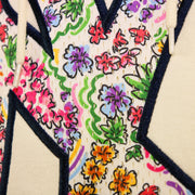 The Spring Floral Print on the New York Yankees Floral MLB Pullover Hoodies | Cream Pullover Hoodie