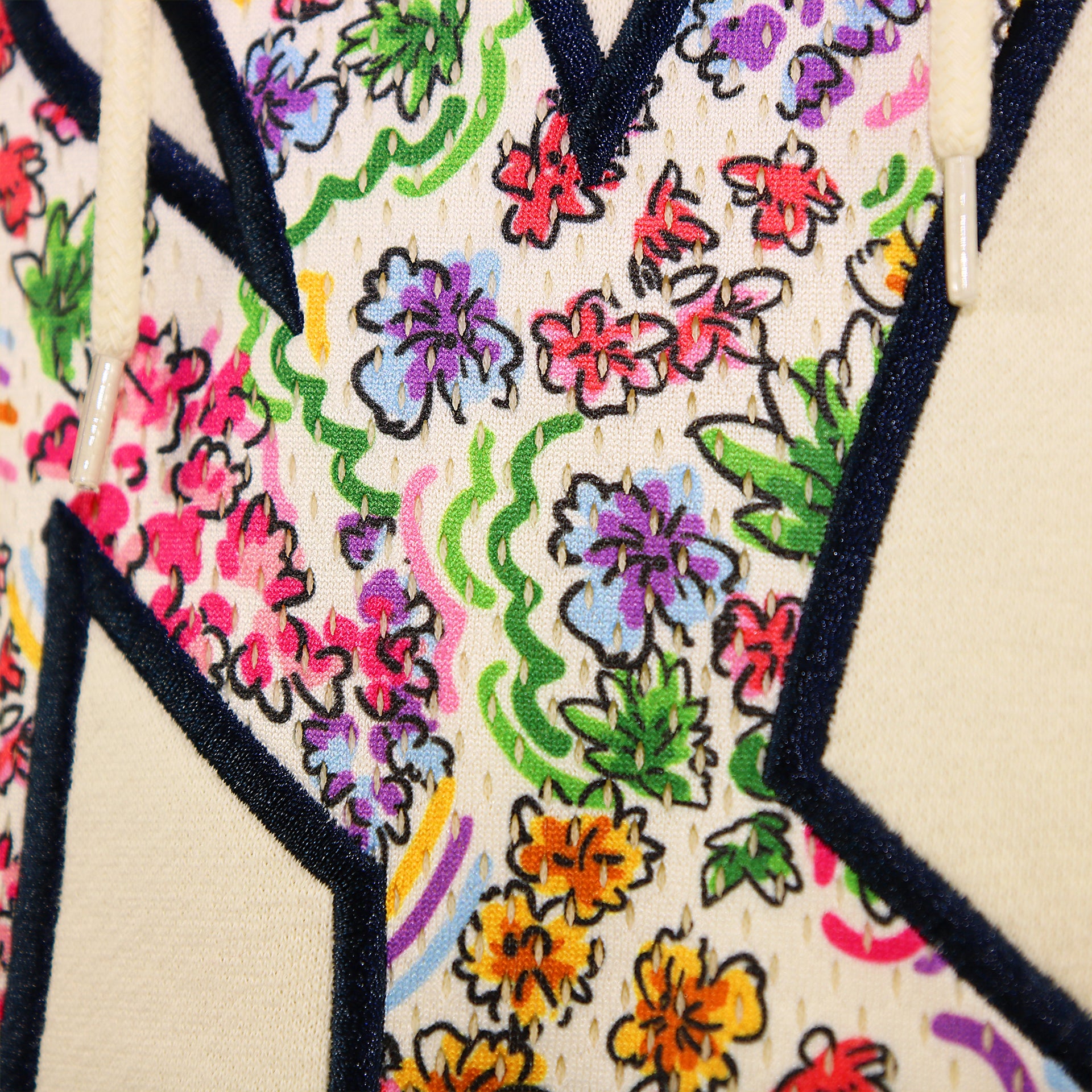 The Spring Floral Print on the New York Yankees Floral MLB Pullover Hoodies | Cream Pullover Hoodie