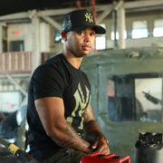 The Philadelphia Phillies Sports Unite Us Alpha Industries Armed Forces T-Shirt | Black Tshirt with matching trucket hat