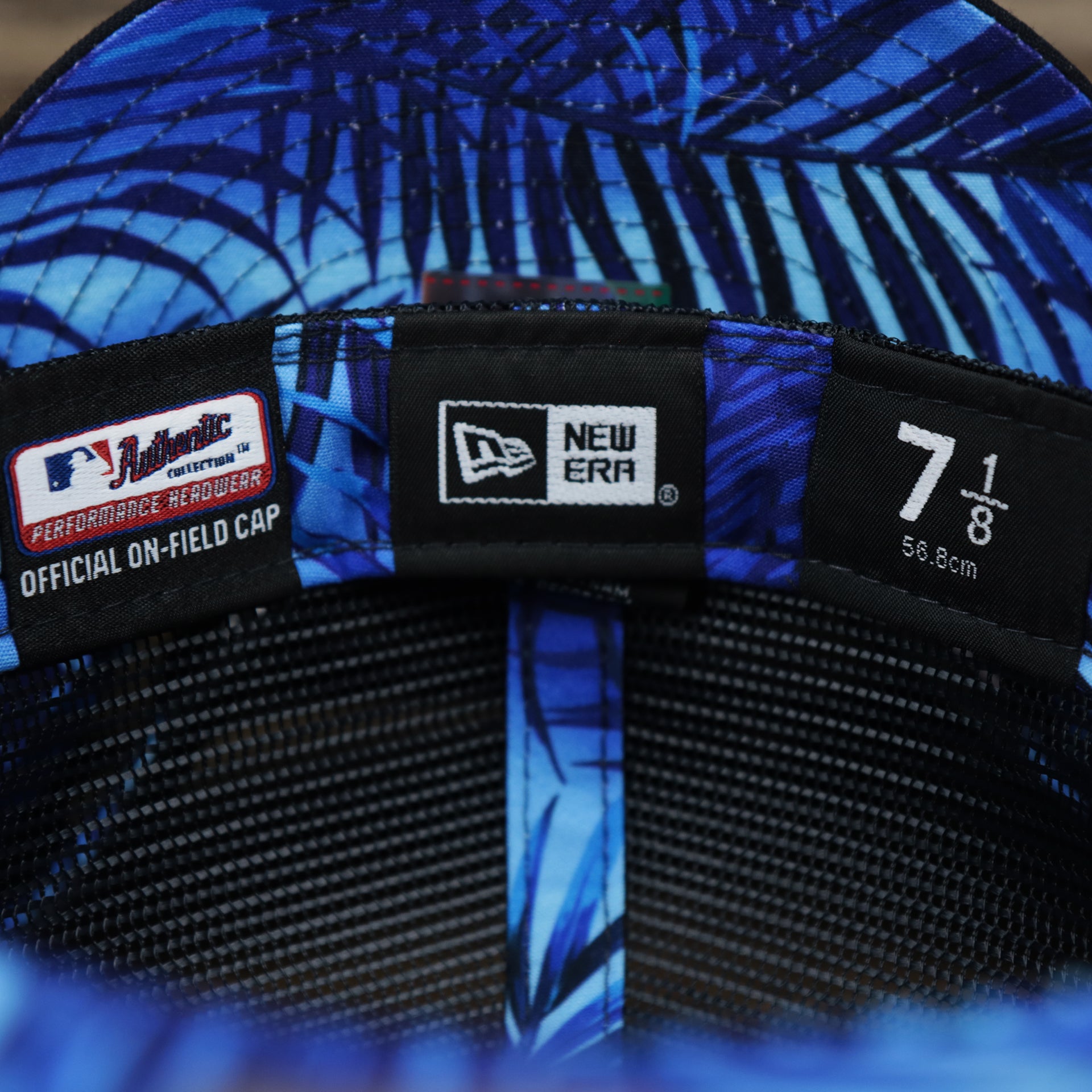 The Tags on the New York Yankees Metallic All Star Game MLB 2022 Side Patch 59Fifty Mesh Fitted Cap | ASG 2022 Navy Blue 59Fifty Cap