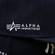 The Alpha Industries Side Patch on the New York Yankees Alpha Industries Side Patch Army Green Undervisor 59FIfty Fitted Cap With Hangtag | Navy Blue 59FIfty Cap