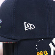 New York Yankees Floral Print Undervisor Spring Embroidery 59Fifty Fitted Cap | Navy Blue 59Fifty Cap
