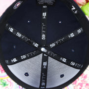 New York Yankees Floral Print Undervisor Spring Embroidery 59Fifty Fitted Cap | Navy Blue 59Fifty Cap