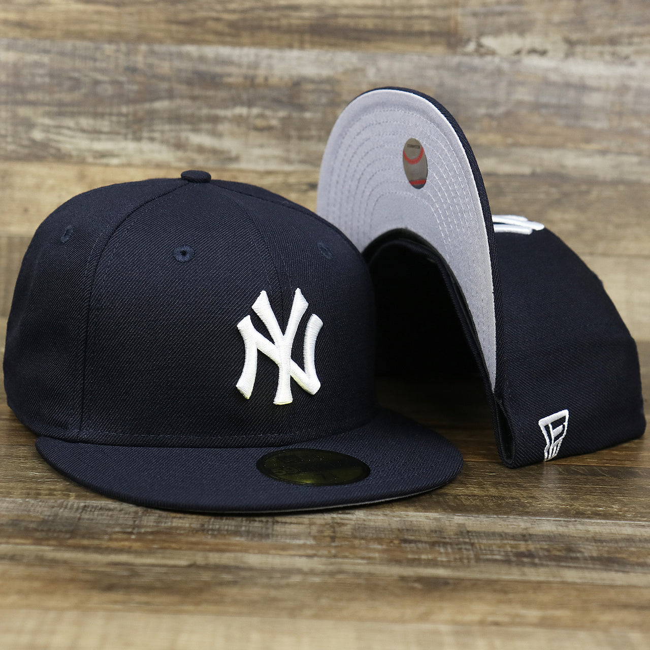 The New York Yankees Gray Bottom Wool 59Fifty Fitted Cap | Navy Blue 59Fifty Cap