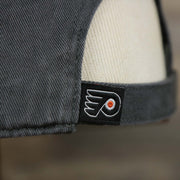 The flyers tag on the Youth Philadelphia Flyers Charcoal Dad Hat | 47 Brand OSFM