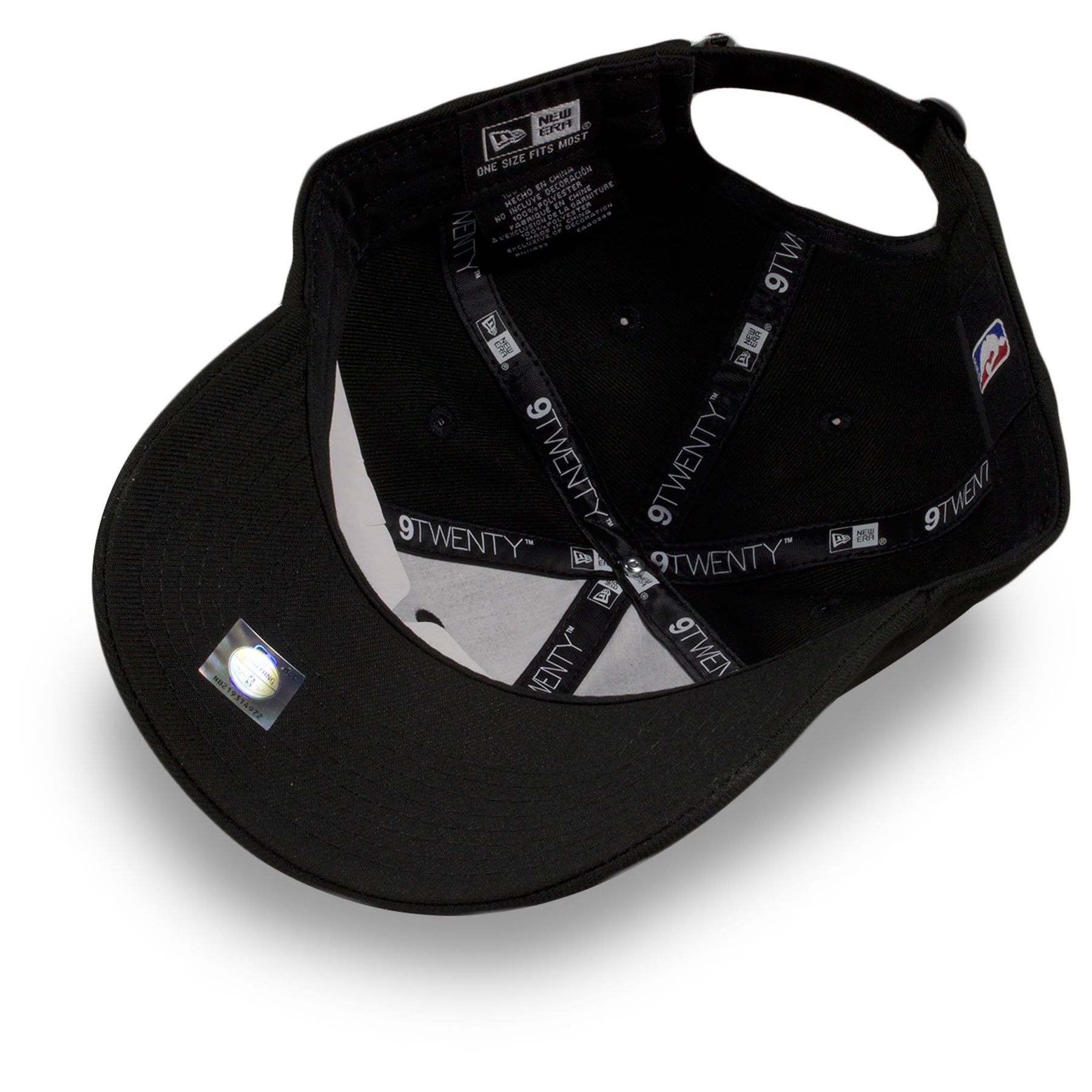 the Toronto Raptors 2019 NBA City Series Black Dad Hat | Metallic Gold Leaf Logo Raptors Baseball Cap has a black underbrim and a slightly structured crown