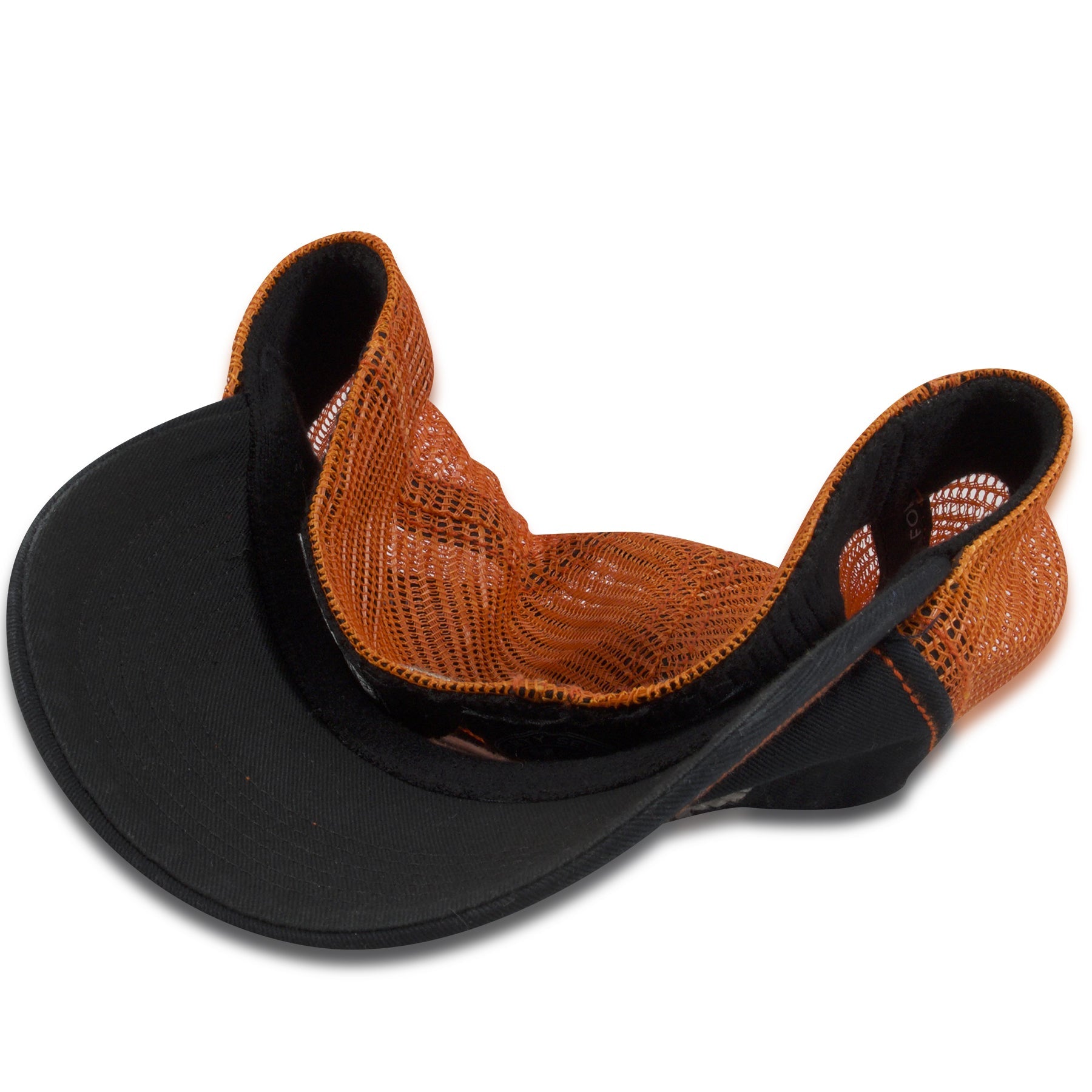 Anaheim Ducks '47 Brand Black/Orange Mesh-Back Trucker Flex Cap