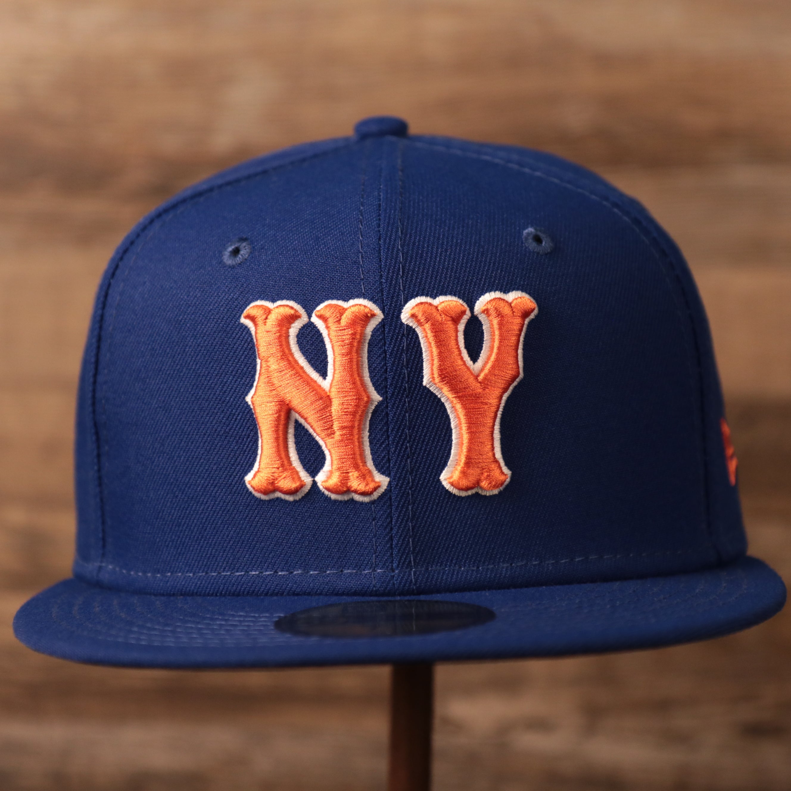 Youth New York Mets New Era White/Orange Fresh 9FORTY Trucker Snapback Hat