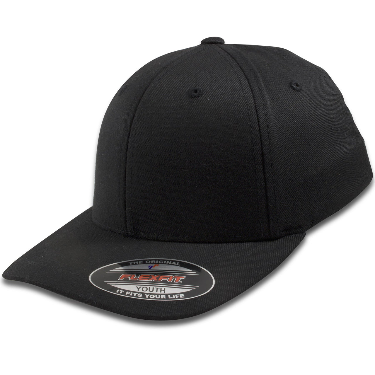 Blank Black Kid's Sized Flexfit Cap