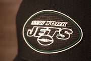 The logo on the front is supposed to look like a neon sign Jets 2020 NFL Draft Flexfit | New York Jets 2020 NFL Draft Black Stretch Fit